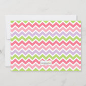 Invitation de fête d'anniversaire de lapin de bébé (Dos)