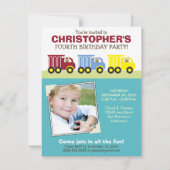 Invitation de fête d'anniversaire de l'Aqua du (Devant)