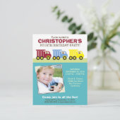 Invitation de fête d'anniversaire de l'Aqua du (Debout devant)