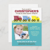 Invitation de fête d'anniversaire de l'Aqua du (Devant / Derrière)