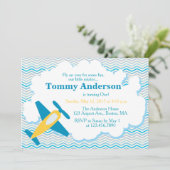 Invitation de fête d'anniversaire de l'avion Chevr (Debout devant)