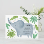 Invitation de fête d'anniversaire de l'éléphant (Debout devant)