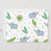 Invitation de fête d'anniversaire de l'éléphant (Dos)