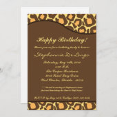 Invitation de fête d'anniversaire de l'Empreinte d (Devant / Derrière)