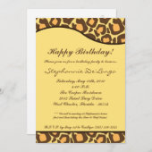 Invitation de fête d'anniversaire de l'Empreinte d (Devant / Derrière)