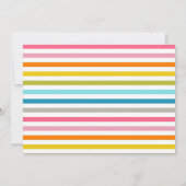 Invitation de fête d'anniversaire de l'enfant (Dos)