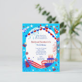 Invitation de fête d'anniversaire de l'enfant de (Debout devant)