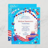 Invitation de fête d'anniversaire de l'enfant de (Devant / Derrière)