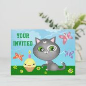 Invitation de fête d'anniversaire de l'enfant fait (Debout devant)