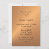 Invitation de fête d'anniversaire de l'équine de c (Dos)