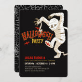 Invitation de fête d'anniversaire de maman Hallowe (Devant / Derrière)
