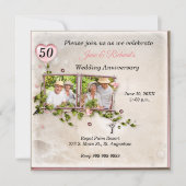 Invitation de fête d'anniversaire de mariage 50th  (Devant)