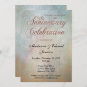 Invitation de fête d'anniversaire de mariage à l'a (Devant / Derrière)