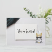 Invitation de fête d'anniversaire de mariage au Ch (Debout devant)