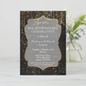 Invitation de fête d'anniversaire de mariage Black (Debout devant)