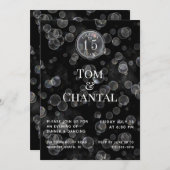 Invitation de fête d'anniversaire de mariage Bokeh (Devant / Derrière)