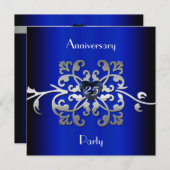 Invitation de fête d'anniversaire de mariage de 25 (Devant / Derrière)
