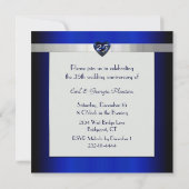 Invitation de fête d'anniversaire de mariage de 25 (Dos)