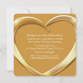 Invitation de fête d'anniversaire de mariage doré (Dos)