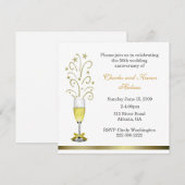 Invitation de fête d'anniversaire de mariage éléga (Devant / Derrière)