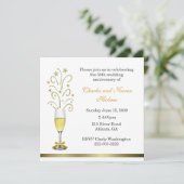 Invitation de fête d'anniversaire de mariage éléga (Debout devant)