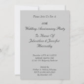 Invitation de fête d'anniversaire de mariage éléga (Dos)