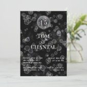 Invitation de fête d'anniversaire de mariage noir  (Debout devant)