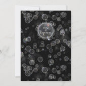 Invitation de fête d'anniversaire de mariage noir  (Dos)