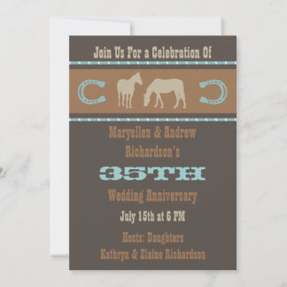 Invitation de fête d'anniversaire de mariage occid