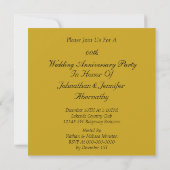 Invitation de fête d'anniversaire de mariage pour (Dos)