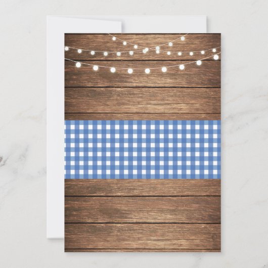 Invitation de fête d'anniversaire de mariage rusti (Dos)