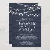 Invitation de fête d'anniversaire de mariage surpr (Devant / Derrière)