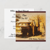 Invitation de fête d'anniversaire de mariage vinta (Devant / Derrière)