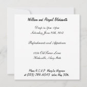 Invitation de fête d'anniversaire de mariage vinta (Dos)