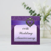 Invitation de fête d'anniversaire de mariage viole (Debout devant)