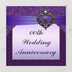 Invitation de fête d'anniversaire de mariage viole