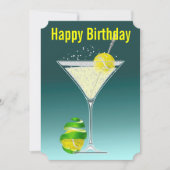 Invitation de fête d'anniversaire de Martini de (Devant)