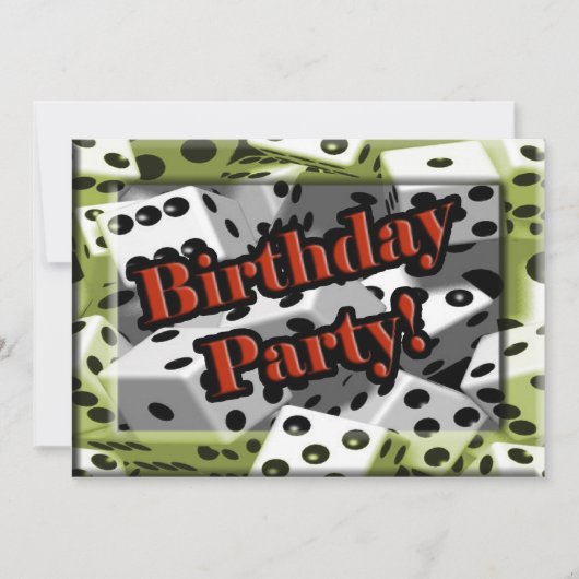 Invitation de fête d'anniversaire de matrices de (Devant)