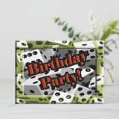 Invitation de fête d'anniversaire de matrices de (Debout devant)