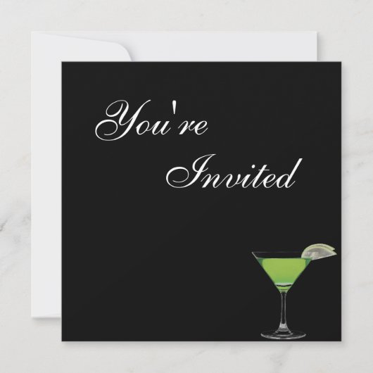 Invitation de fête d'anniversaire de Mocktail (Devant)