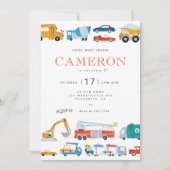 Invitation de fête d'anniversaire de Modern City T (Devant)