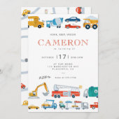 Invitation de fête d'anniversaire de Modern City T (Devant / Derrière)