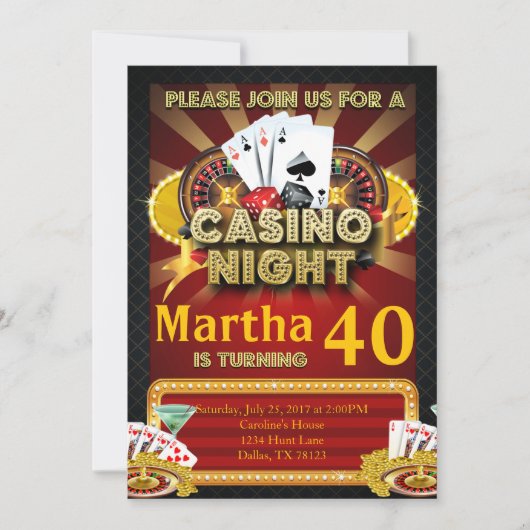 Invitation de fête d'anniversaire de nuit de (Devant)