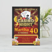 Invitation de fête d'anniversaire de nuit de (Debout devant)