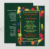 Invitation de fête d'anniversaire de Paintball (Devant / Derrière)