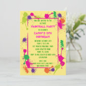 Invitation de fête d'anniversaire de Paintball (Debout devant)