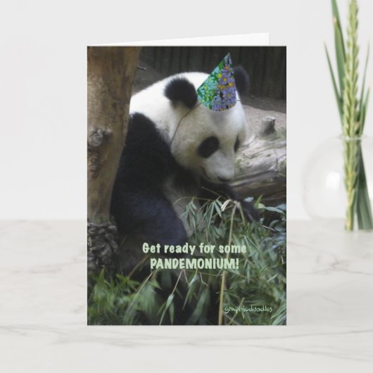 Invitation de fête d'anniversaire de pandémonium (Devant)