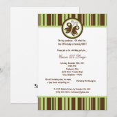 invitation de fête d'anniversaire de papillon Brow (Devant / Derrière)