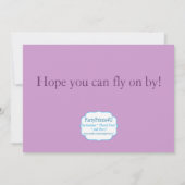 Invitation de fête d'anniversaire de papillon de (Dos)