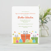Invitation de fête d'anniversaire de Pâques (Debout devant)